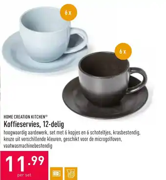 ALDI Home creation kitchen Koffieservies, 12-delig aanbieding