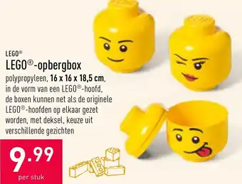 ALDI Lego- opbergbox 16x16x18.5 cm aanbieding