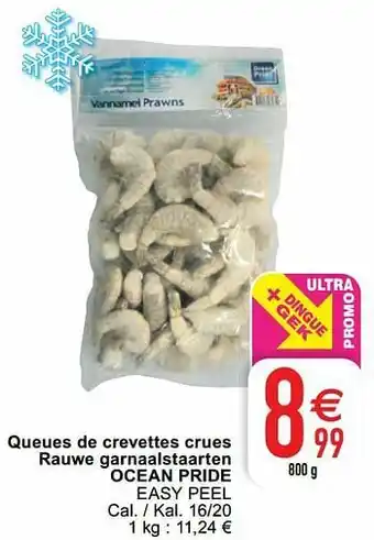 Cora Queues de crevettes crues rauwe garnaalstaarten ocean pride aanbieding