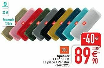 Cora Jbl speaker flip 5 blk aanbieding