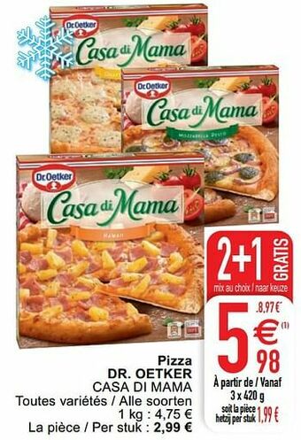 Cora Pizza dr. oetker casa di mama aanbieding