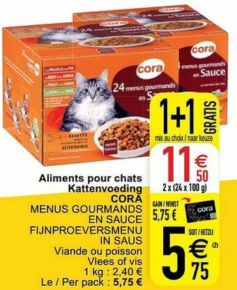 Cora Aliments pour chats kattenvoeding cora aanbieding