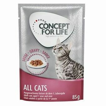 Zooplus 48x85g All Cats in Saus Concept for Life Kattenvoer aanbieding