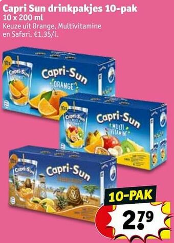 Kruidvat Capri sun drinkpakjes aanbieding