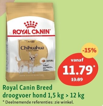 Maxi Zoo Royal canin breed droogvoer hond 1,5 kg > 12 kg aanbieding