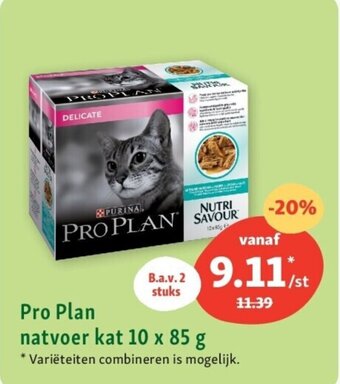 Maxi Zoo Pro Plan natvoer kat 10 x 85 g aanbieding