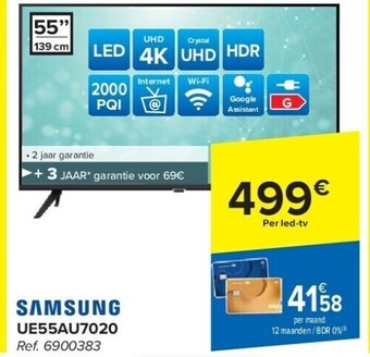 Carrefour Samsumg ue55au7020 uhd 4k led tv aanbieding