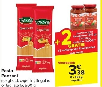 Carrefour Pasta panzani aanbieding