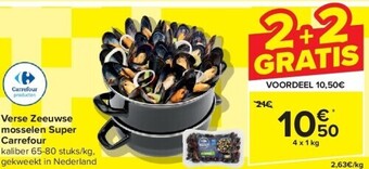 Carrefour Verse zeeuwse mosselen super carrefour aanbieding