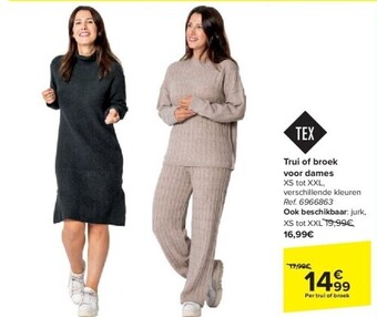 Carrefour Trui of broek voor dames aanbieding