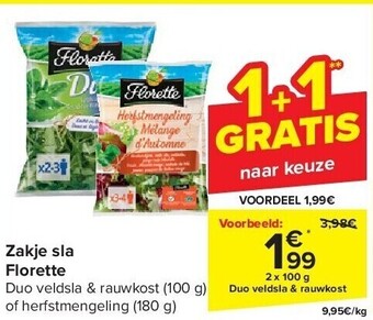 Carrefour Zakje sla florette aanbieding