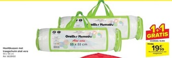Carrefour Hoofdkussen met traagschuim aloë vera aanbieding