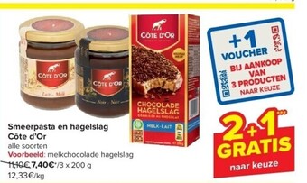 Carrefour Smeerpasta en hagelslag côte d’or aanbieding