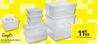 Carrefour Set van 8 plastic dozen aanbieding
