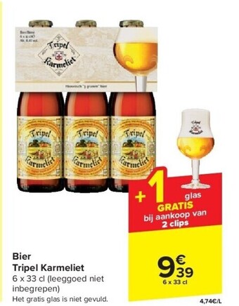 Carrefour Bier tripel karmeliet aanbieding