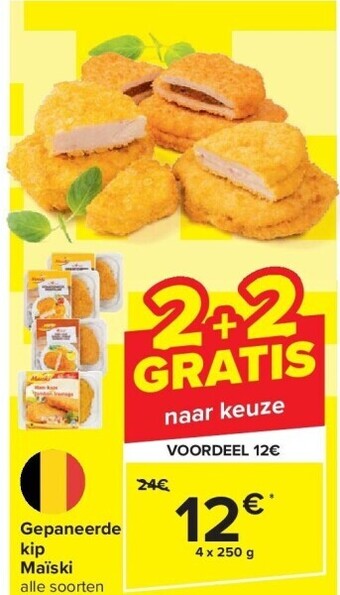 Carrefour Gepaneerde kip maïski aanbieding