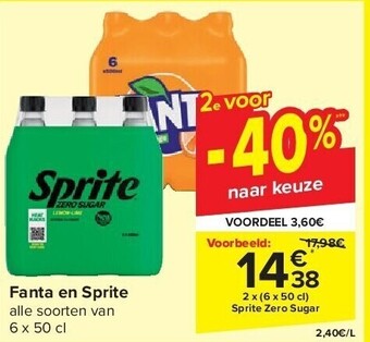 Carrefour Fanta en sprite aanbieding