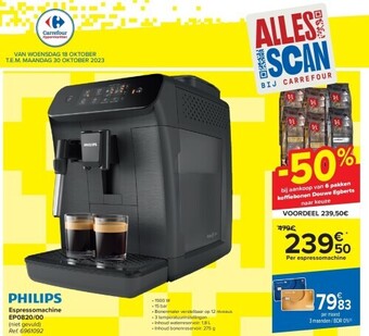 Carrefour Espressomachine ep0820/00 aanbieding