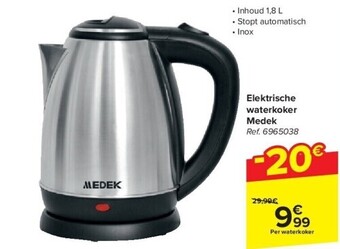 Carrefour Elektrische waterkoker medek aanbieding
