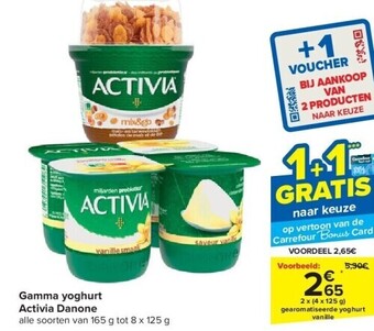 Carrefour Gamma yoghurt activia danone aanbieding