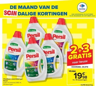 Carrefour Vloeibaar wasmiddel gel persil aanbieding