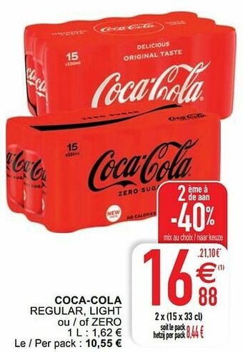 Cora Coca-cola regular, light ou - of zero aanbieding