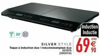 Cora Silver style taque à induction duo - inductiekookplaat duo 001976 aanbieding