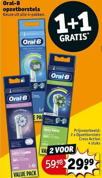Kruidvat Opzetborstels cross action aanbieding