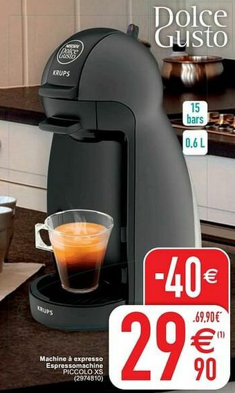 Cora Krups machine à expresso espressomachine piccolo xs aanbieding