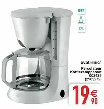 Cora Evatronic percolateur koffiezetapparaat aanbieding
