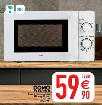 Cora Domo elektro four à micro-ondes microgolfoven do2329 aanbieding