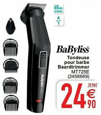 Cora Babyliss tondeuse pour barbe baardtrimmer mt725e aanbieding