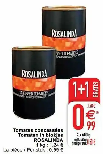 Cora Tomates concassées tomaten in blokjes rosalinda aanbieding