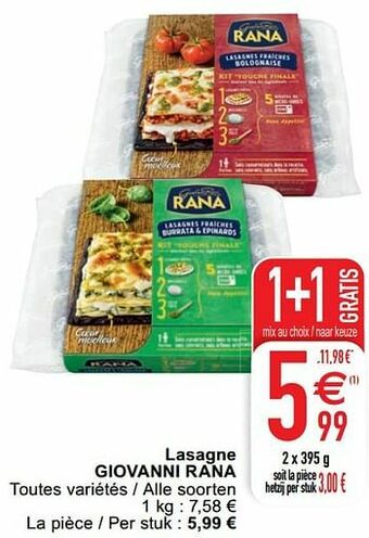 Cora Lasagne giovanni rana aanbieding