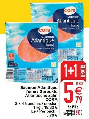 Cora Saumon atlantique fumé - gerookte atlantische zalm cora aanbieding