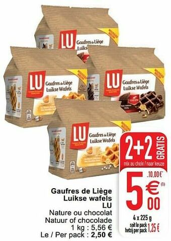 Cora Gaufres de liège luikse wafels lu aanbieding