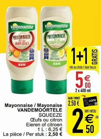 Cora Mayonnaise - mayonaise vandemoortele squeeze aanbieding