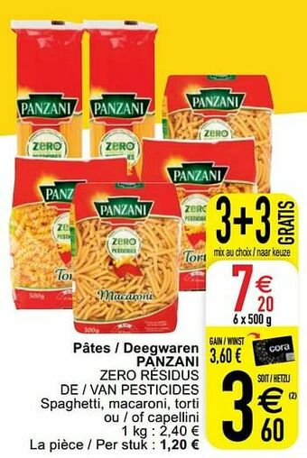 Cora Pâtes - deegwaren panzani aanbieding