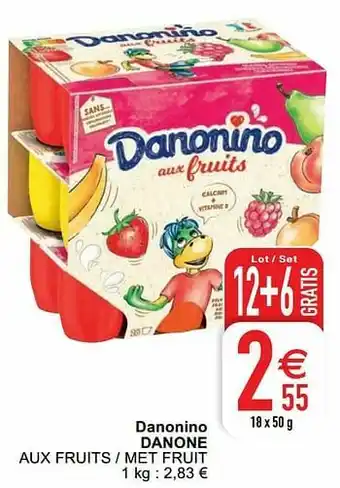 Cora Danonino danone aux fruits - met fruit aanbieding