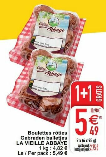 Cora Boulettes rôties gebraden balletjes la vieille abbaye aanbieding