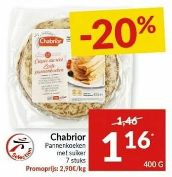 Intermarché Chabrior pannenkoeken met suiker aanbieding