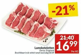 Intermarché Lamskoteletten aanbieding