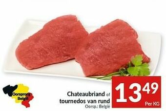 Intermarché Chateaubriand of tournedos van rund aanbieding