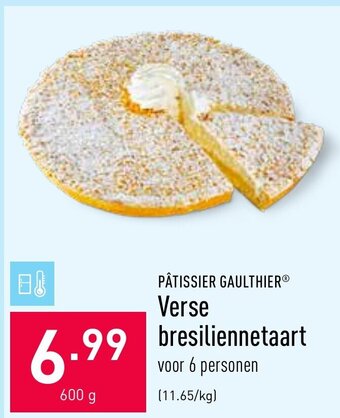 ALDI Patissier gaulthier Verse bresiliennetaart 600g aanbieding
