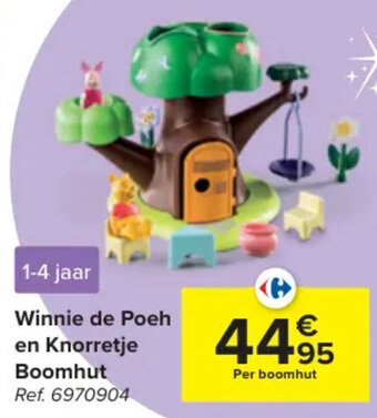 Carrefour Winnie de Poeh en Knorretje Boomhut aanbieding