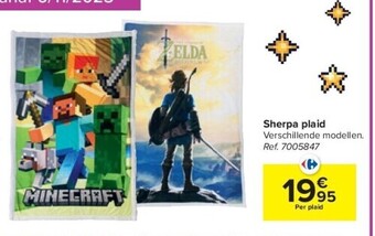 Carrefour Sherpa plaid aanbieding
