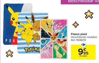 Carrefour Fleece plaid aanbieding