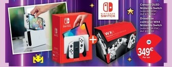 Console oled nintendo switch + draadloze controller wx4 nintendo switch