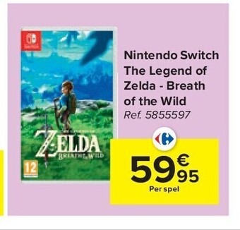 Carrefour Nintendo switch the legend of zelda - breath of the wild aanbieding