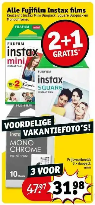 Fujifilm instax films duopack mini